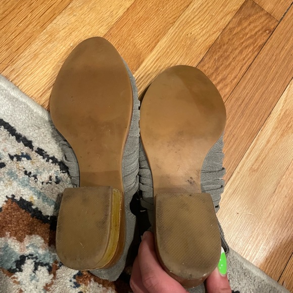 Jeffrey Campbell grey suede with silver buckle ankle bootie - Picture 4 of 4